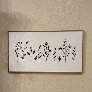 Minimalist Black and White Botanical Wall Art